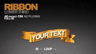 Ribbon Lower Third - After Effects Project Files | VideoHive 9594749