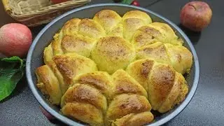 Лучше чем шарлотка🥐Булочки с яблочной начинкой/ apple bun