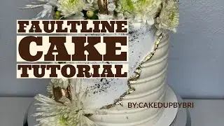 Textured Fault line Cake Tutorial #cake #caketutorial #tutorial #baking