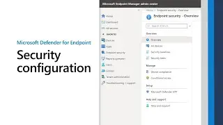 Security configuration in Microsoft Defender for Endpoint