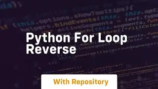 python for loop reverse