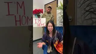 Military husband's unexpected return leaves wife overwhelmed 