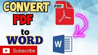 How to convert PDF to  WORD tutorial