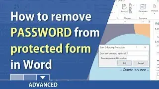 Microsoft Word remove password from protected form by Chris Menard