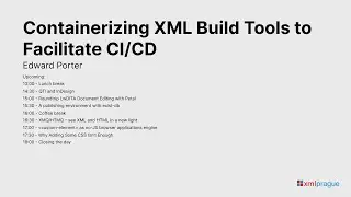 6. Containerizing XML Build Tools to Facilitate CI/CD - Edward Porter