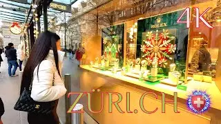 SWITZERLAND ZURICH Winter luxury stores displays 4K #switzerland #zurich 苏 黎 世 蘇 瑞 士