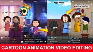 Animated Cartoon Video Editing Tutorial | Cartoon Video Kaise Banaye | Tweencraft Animation