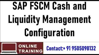 SAP FSCM|| Cash and Liquidity Management Configuration in S4HANA||In English