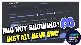 Install New Input Device Microphone - discord no input device detected!?