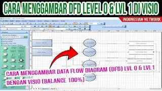 TUTORIAL CARA MENGGAMBAR DATA FLOW DIAGRAM DFD LEVEL 0 DAN LEVEL 1 DENGAN VISIO BALANCE 100%