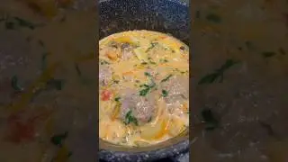 Очень вкусное и диетическое блюдо❤️Биточки тушеные с овощами в сметане🔥