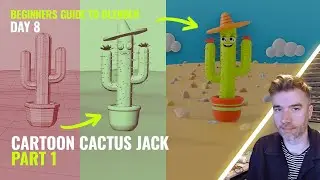 Make your own character in Blender - Model this whole cactus scene from start to finish!