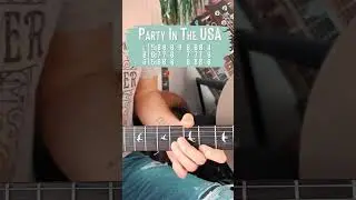 Party In The USA Miley Cyrus Guitar Tutorial // Party In The USA Guitar Lesson #shorts