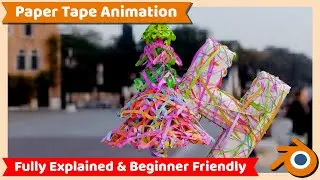 Blender Tutorial : Paper Tape Animation in Blender 3 ( Motion Graphics )