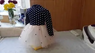 Платье на годик с длинным рукавом.