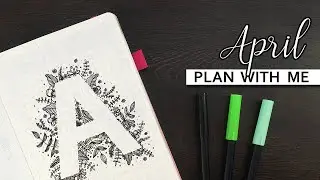 APRIL BULLET JOURNAL SETUP 💜 Monthly bullet journal plan with me | Botanicals theme bujo