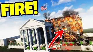 White House vs HUGE FIRE Destruction! Teardown Gameplay