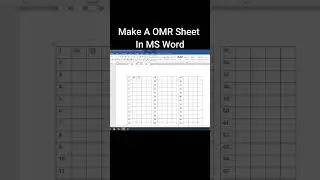 How to make OMR Sheet in ms word1 