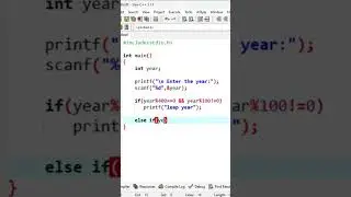 write a program to print leap year or not## using else if in c programming language 🔥🔥🔥🔥🔥