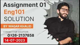 ENG101 Assignment 1 Solution 2023/ ENG101 Assignment 01 23| ENG101 Assignment 1 Solution Spring 2023