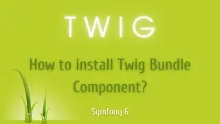 Symfony 6 - How to install Twig Bundle Component?