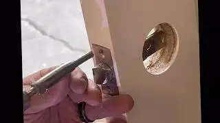 How to install a door handle || how to chisel a door latch #doorhandles #doorhardware #door #diy