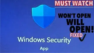 FIX✅Windows Security Won't Open, Blank White Screen On Windows 10/11