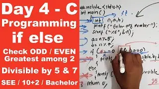if else statement in C || Check Odd or Even Greatest among two number  || Day 4 || Readersnepal