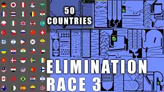 50 Countries Elimination Marble Race Episode 3 in Algodoo \ Marble Race King