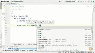 41. Python Nested For loop | How to create Multiplication Table with Nested For Loop in Python ?