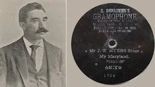 127yr Old Berliner Disc • "My Maryland" by J.W. Myers - Dated and Recorded in 1897 Record Transfer