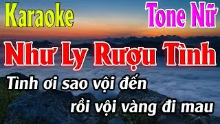 Như Ly Rượu Tình Karaoke Tone Nữ ( Am ) Karaoke Lâm Organ - Beat Mới