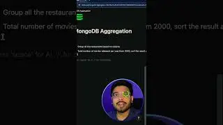 Learn MongoDb Aggregation 2024 #mongodb #database #coding #100secondsofcode