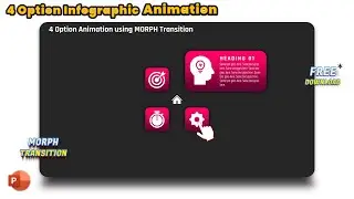 129.PowerPoint Animation trick - 4 option infographic animation using Morph transition