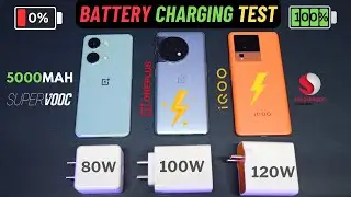 iQOO Neo 7 Pro vs Oneplus 11R vs Nord 3 Battery Charging test - 120w vs 100w vs 80w