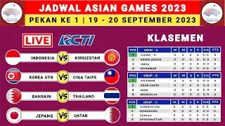 Jadwal Asian Games u23 2023 Pekan ke 1 - Indonesia vs Kirgizstan - Klasemen Asian Games 2023 Terbaru