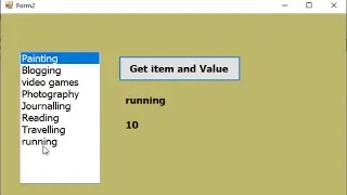 VB.net get value and text item for  last item and any item inside listbox  in labels