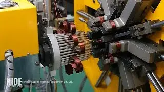 Automatic alternator stator coil wave winding machine