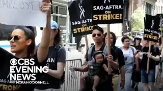 Hollywood actors join writers on the picket lines as SAG-AFTRA strike gets underway