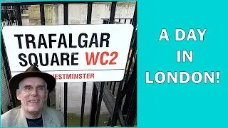 Amazing London walk with Nelson's column, Trafalgar Square & the National Gallery. POV travel video