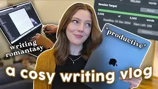 WRITING VLOG ✍🏻☁️ | finding *flow*, writing enemies to lovers & balancing author life with a 9-5 job