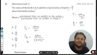 The radius of the Earth is R. A satellite is launched to a heighth =above the Earth’s surface.