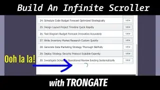 How to build an infinite scroller with Trongate