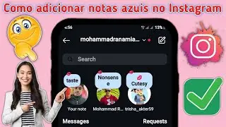 Como adicionar notas azuis no Instagram (2024) | Obtenha notas de cor azul com emoji de beijo