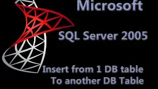 SQL Server 2005 Lesson 2 - Insert from 1 DB table to another DB table