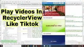 Videos Play in RecyclerView In android studio like tiktok demo app