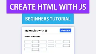 Create HTML with JS | createElement()