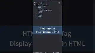 Make Citations in HTML, time Tag  | HTML Tutorial for Beginners 