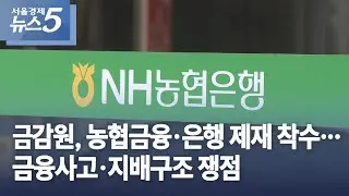 금감원, 농협금융·은행 제재 착수…금융사고·지배구조 쟁점