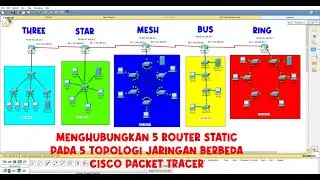 MENGHUBUNGKAN 5 TOPOLOGI JARINGAN DENGAN ROUTER STATIC